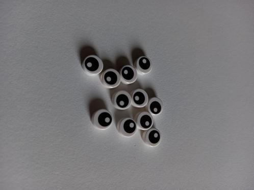NIEUW: White Tile, Round 1 x 1 with Black Eye with Pupil Pat, Kinderen en Baby's, Speelgoed | Duplo en Lego, Nieuw, Lego, Losse stenen