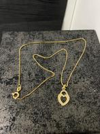 14 karaats gouden ketting met harten hanger, Nieuw, Goud, Goud, Ophalen of Verzenden