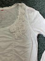 Edc/Esprit witte tuniek, shirt met bloemendecoratie maat XL, Verzenden, Wit, Maat 42/44 (L), Zo goed als nieuw
