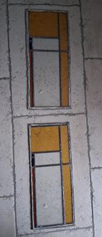 2 glas in lood raampjes, Ophalen, Gebruikt, Minder dan 80 cm, Overige typen