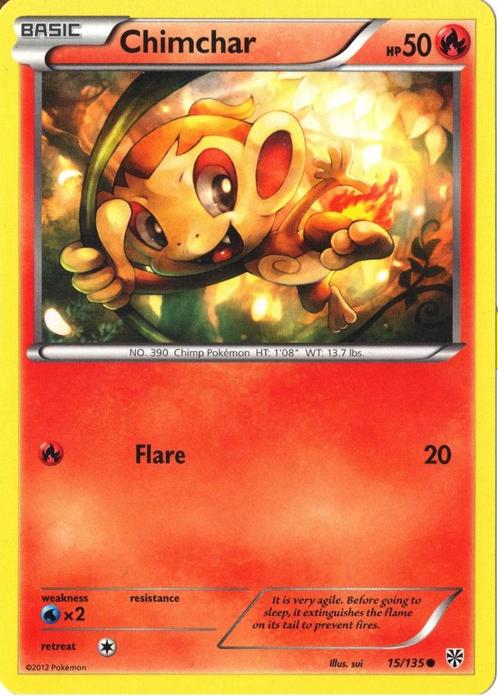 Plasma Storm,  Chimchar [common] 15/135, Hobby en Vrije tijd, Verzamelkaartspellen | Pokémon, Nieuw, Losse kaart, Verzenden