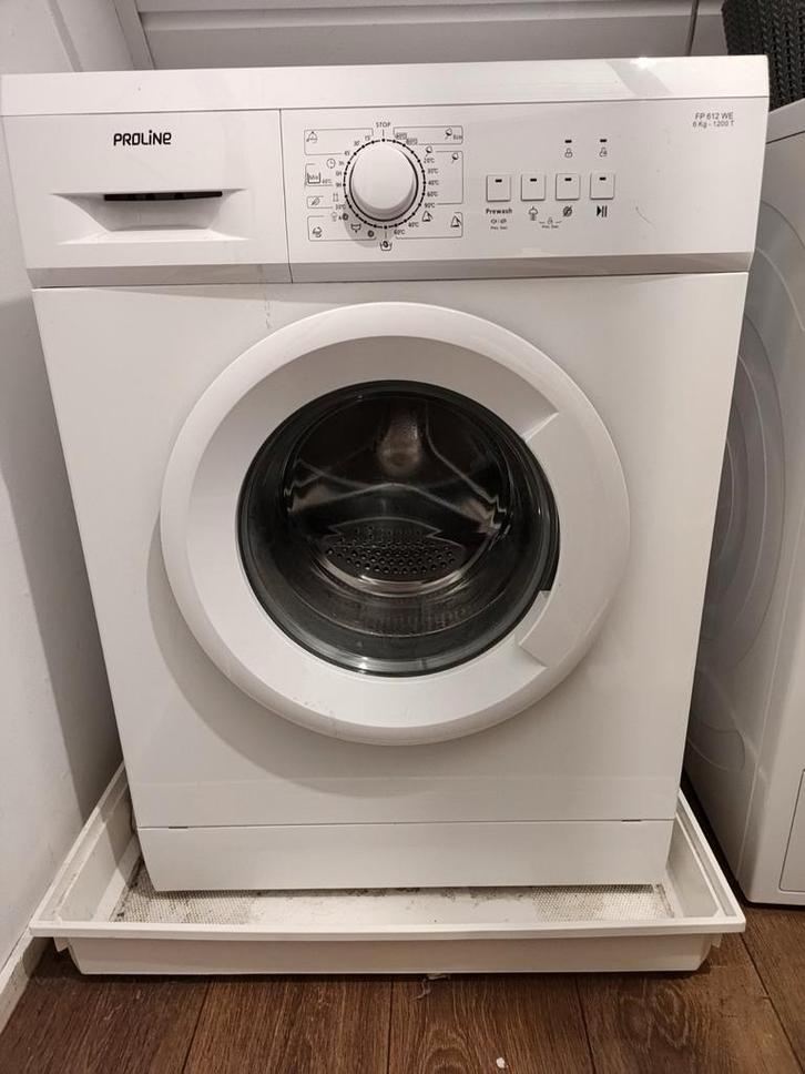 Wasmachine Proline FP 612 WE - 6kg, Witgoed en Apparatuur, Wasmachines, Gebruikt, Voorlader, 6 tot 8 kg, 85 tot 90 cm, 1200 tot 1600 toeren