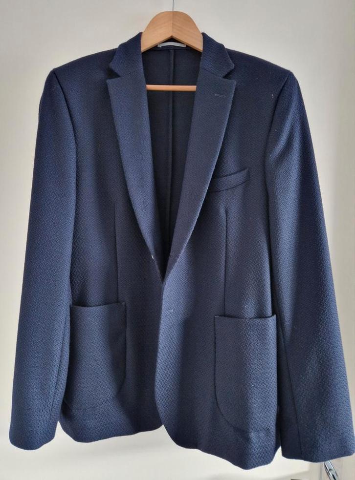Thom Broekman Colbert - Maat L/XL - 100% scheerwol, Kleding | Heren, Kostuums en Colberts, Zo goed als nieuw, Maat 52/54 (L), Blauw