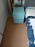 Nachtkastjes kleur blauw, Huis en Inrichting, Slaapkamer | Nachtkastjes, 55 tot 70 cm, Zo goed als nieuw, Hout, Ophalen