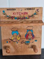 Vintage houten keukenrekje in mini formaat, Ophalen of Verzenden, Gebruikt