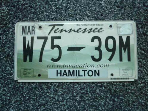 Kentekenplaat Licenceplate Tennessee Vacation Hamilton USA, Verzamelen, Automerken, Motoren en Formule 1, Gebruikt, Auto's, Ophalen of Verzenden