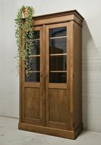 Antieke eiken schoolkast vintage boekenkast demontabel kast, Ophalen of Verzenden