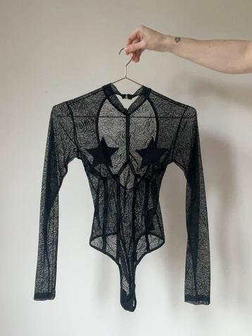 Doorzichtige ASOS string body, S/36. Kant ster panter zebra beschikbaar voor biedingen