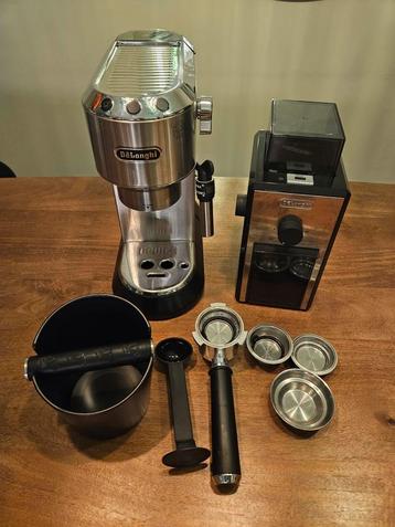 Complete Barista Set - DeLonghi Dedica EC685 + Koffiemolen beschikbaar voor biedingen