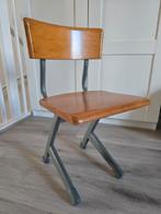 Vintage Schoolstoel, Ophalen, Gebruikt, Bruin, Vintage