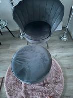 Grijze velvet stoel, Huis en Inrichting, Banken | Sofa's en Chaises Longues, Ophalen