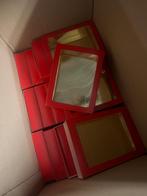 Rode Geschenkdozen met Venster chocoladeletter, Ophalen of Verzenden