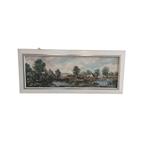 Vintage boerderij schilderij (gesigneerd), Ophalen