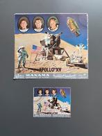 Ruimtevaart Apollo 15 blokjes + zegels, Postzegels en Munten, Ophalen of Verzenden, Gestempeld, Overige thema's