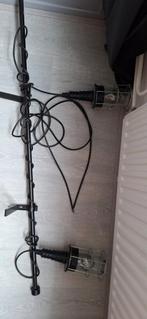 Zwarte industriële hanglamp, stoer, sober, brocante, vintage, Ophalen, Zo goed als nieuw, Metaal