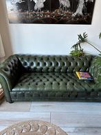 Chesterfield bank - groen, Ophalen, Gebruikt, Driepersoons, Rechte bank