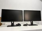 Dell Monitor 24 inch twee stuks inclusief standaard., Ophalen, Gebruikt, In hoogte verstelbaar, Full HD