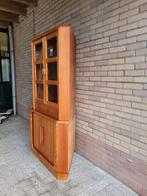 Dyrlund Denemarken hoekvitrine - massief teakhout  ( 1 ), Ophalen, Teakhout, Zo goed als nieuw, 150 tot 200 cm