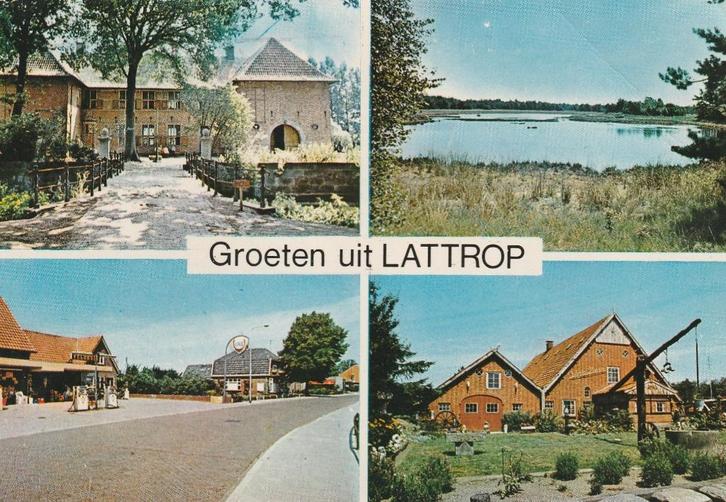LATTROP Jeugdherberg Bergvennen Dorpsstraat Gerrie Hoeve, Verzamelen, Ansichtkaarten | Nederland, Gelopen, Overijssel, 1940 tot 1960