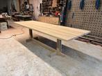 Eiken eetkamertafel tafel super stevig massief op maat, Ophalen, Eikenhout, 50 tot 100 cm, Vijf personen of meer