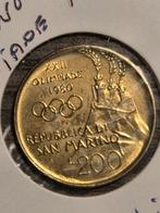 San Marino 1980 Olympische Spelen 200 Lire, Postzegels en Munten, Munten | Europa | Niet-Euromunten, Ophalen of Verzenden, Overige landen