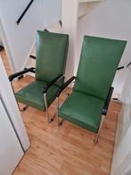 set retro fauteuils chroom buismeubelen, Ophalen, Gebruikt, Hout, 50 tot 75 cm
