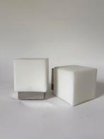 Witte plafondlampen kubusvorm (2x), Ophalen of Verzenden, Zo goed als nieuw, Minder dan 25 cm, Minder dan 40 cm