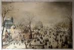 Hendrick Avercamp canvas print 90x60 Winterlandschap, Ophalen of Verzenden