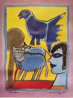 Poster Affiche Corneille Cobra 50 jaar kat en vogel, Ophalen of Verzenden