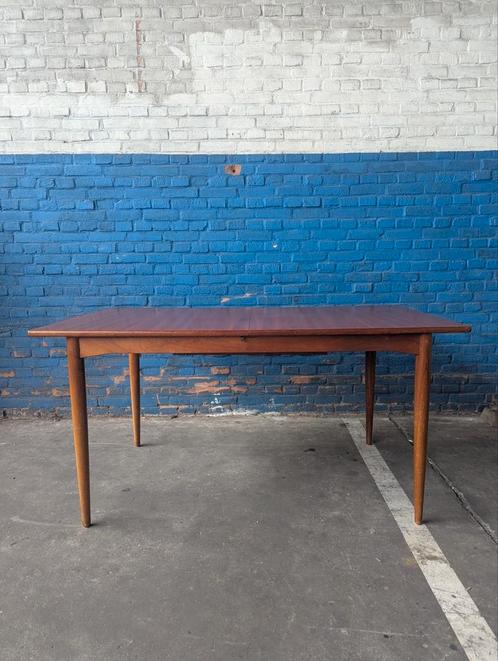 Vintage Deense teak eettafel 1960s /uitschuifbaar, Huis en Inrichting, Tafels | Eettafels, Gebruikt, 50 tot 100 cm, 150 tot 200 cm