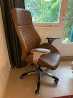Bureaustoel cognac kleur licht bruin leer look, Huis en Inrichting, Bureaustoelen, Ophalen of Verzenden, Gebruikt, Bruin, Bureaustoel
