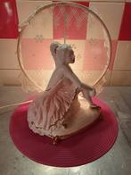 ballerina lampje porselein wit, roze, goud en kant vintage, Ophalen