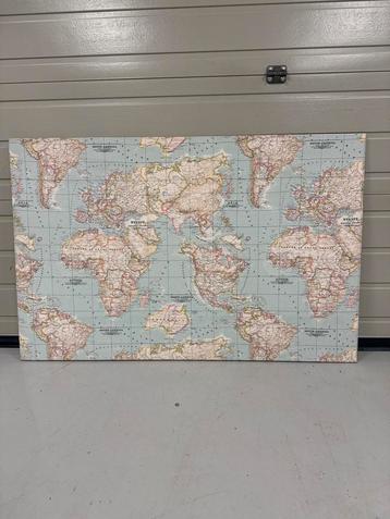 Wereldkaart Print op Canvas/stof beschikbaar voor biedingen