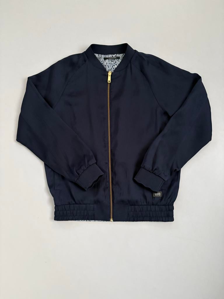 Scotch & Soda Maison Scotch blauw bomber jasje XS, Kleding | Dames, Jasjes, Kostuums en Pakken, Blauw, Ophalen of Verzenden, Zo goed als nieuw