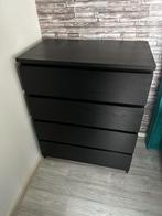 Malm ladekast zwartbruin - 4 lades in goede staat, Ophalen, Overige materialen, 100 tot 150 cm, 50 tot 100 cm