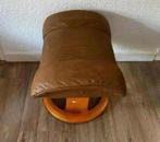 Scandinavian Ekornes Stressless voetenbank, Ophalen, 50 tot 75 cm, Leer, Zo goed als nieuw