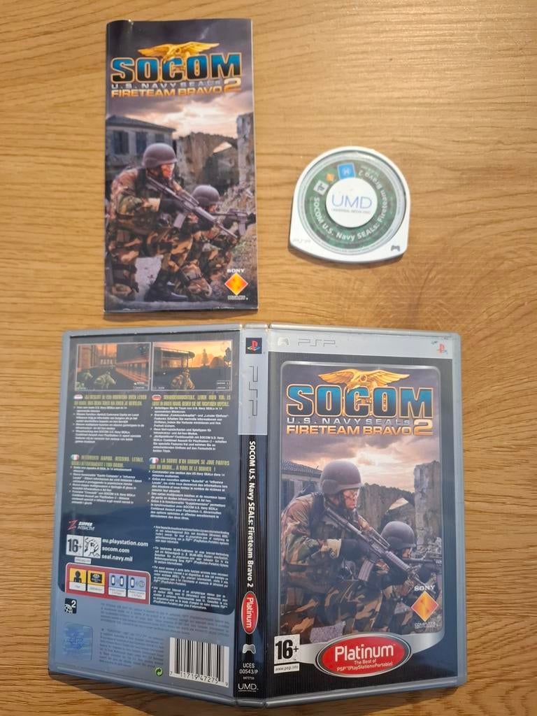SOCOM U.S. Navy SEALs: Fireteam Bravo 2 PSP, Spelcomputers en Games, Games | Sony PlayStation Portable, Online, Gebruikt, Shooter
