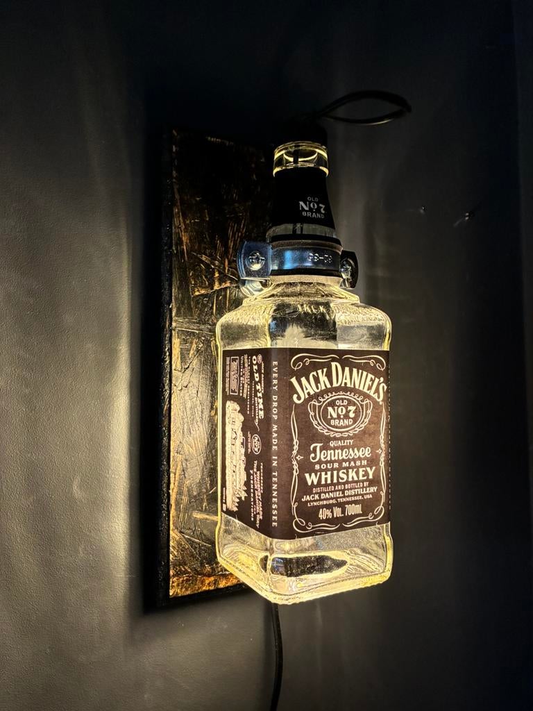 Jack Daniel’s wandlamp, Huis en Inrichting, Lampen | Wandlampen, Ophalen of Verzenden, Nieuw, Glas, Mancave, vaderdag