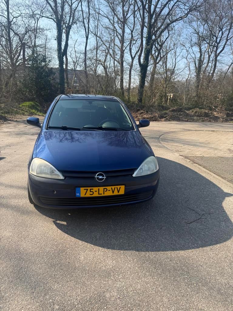 Opel Corsa 1.2 16V 3D Easytronic 2003 Blauw, Auto's, 450 kg, 74 pk, 31 €/maand, Blauw