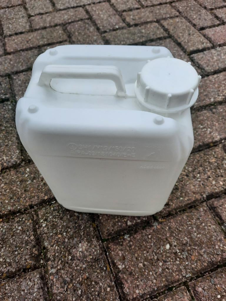 Jerrycan wit 5 liter - 1 stuks -, Ophalen of Verzenden