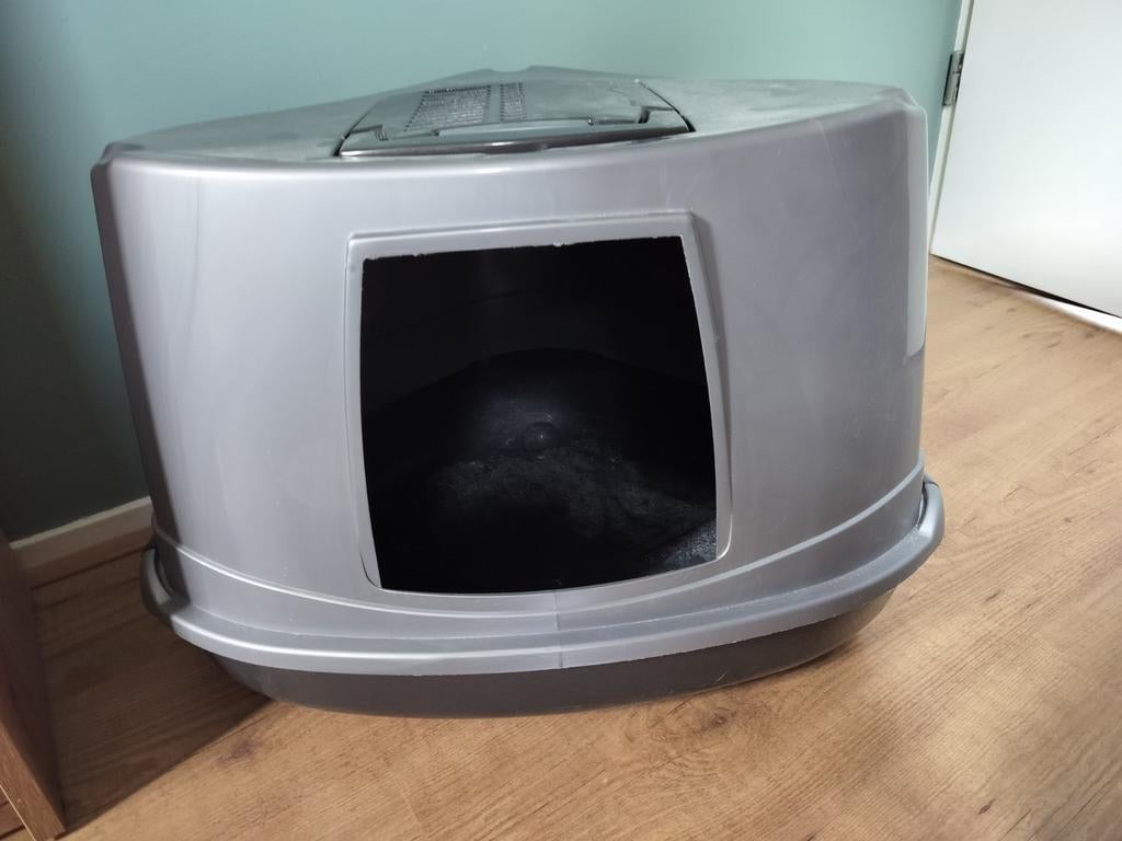 Open Kattenbak, hoekvorm., Ophalen of Verzenden, Gebruikt, Open