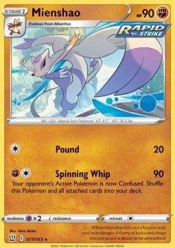 Pokemon - Mienshao (BST 77) Rare.., Ophalen of Verzenden, Zo goed als nieuw, Losse kaart