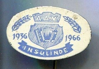 A.A.V. Insulinde blik accordion vereniging speldje ( L_202 ), Verzamelen, Verzenden, Zo goed als nieuw, Merk, Speldje of Pin