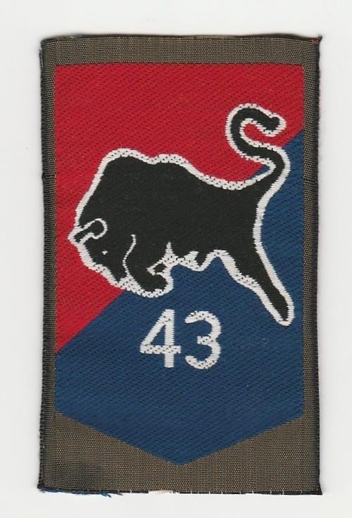 Embleem 43e Gemechaniseerde Brigade, kleur, Verzenden, Landmacht, Nederland, Embleem of Badge