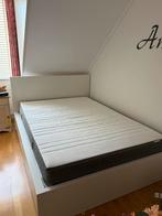 IKEA Malm bed 160x200 - Tweepersoonsbed, Ophalen, Gebruikt, Wit, Tweepersoons