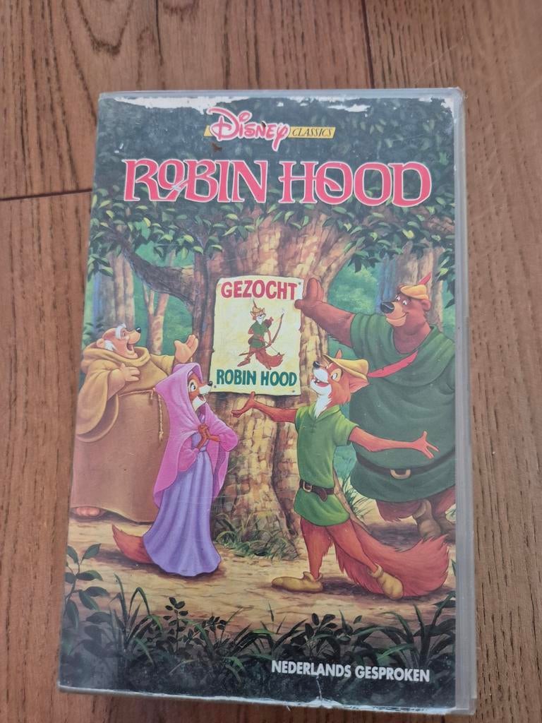 Disney Classics: Robin Hood VHS - Nederlands Gesproken, Cd's en Dvd's, VHS | Film, Alle leeftijden, Ophalen of Verzenden, Gebruikt