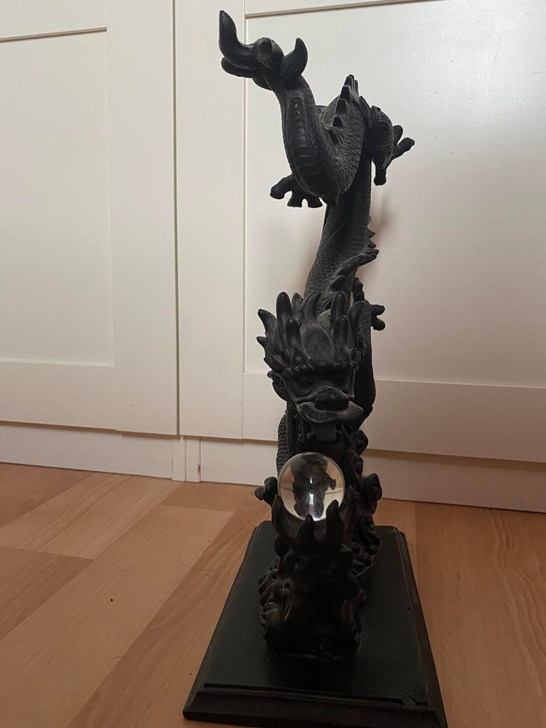 Feng shui drakenbeeld met glazen bol, Antiek en Kunst, Ophalen