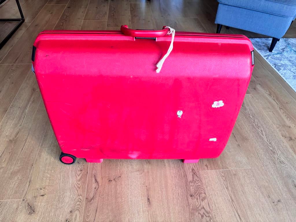 Harde Samsonite  Koffer - Rood L70, B50 en D21, Sieraden, Tassen en Uiterlijk, Koffers, Gebruikt, Hard kunststof, 70 cm of meer