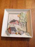 Zweedse Vintage Jie Gantofta handgedecoreerde 3D wandtegel, Ophalen