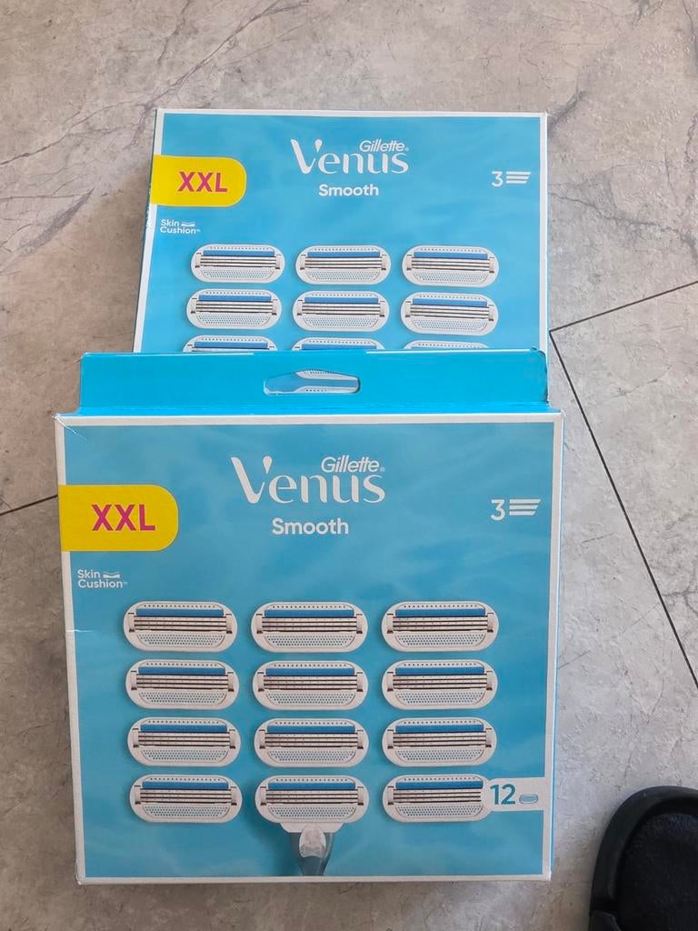 Gillette Venus Smooth XXL Scheermesjes - 2x12 stuks, Ophalen of Verzenden, Nieuw, Gehele gezicht, Verzorging